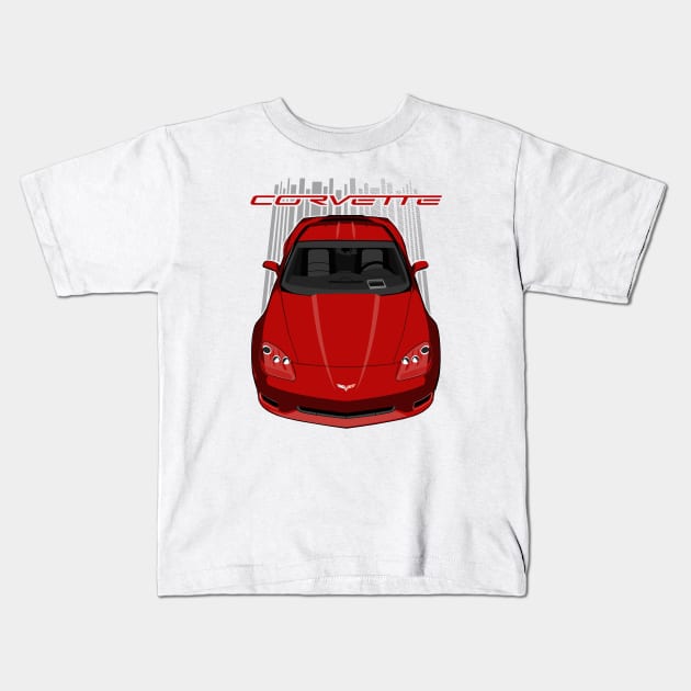 Corvette C6 - Crystal Red Kids T-Shirt by V8social